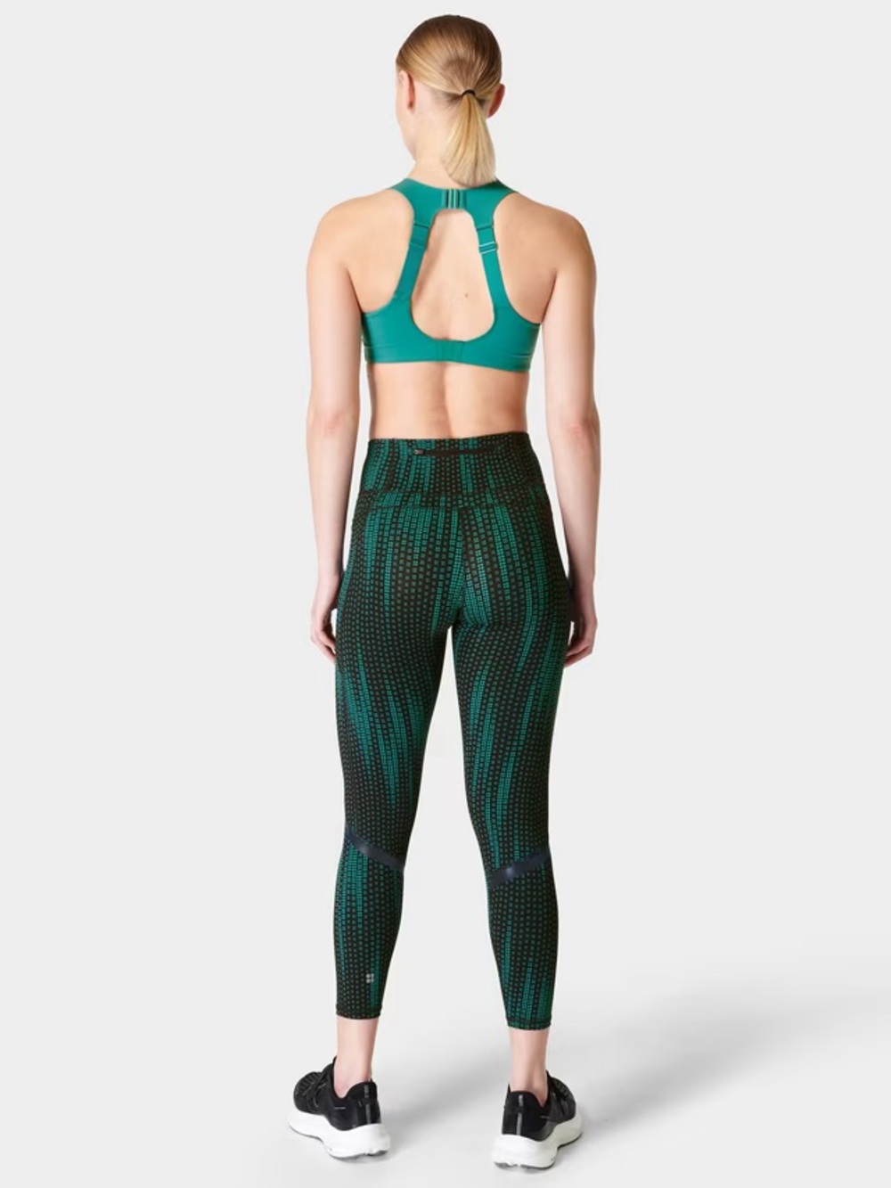 Sweaty Betty Zero Gravity leggings. Size M (8-10) black and teal Great condition
